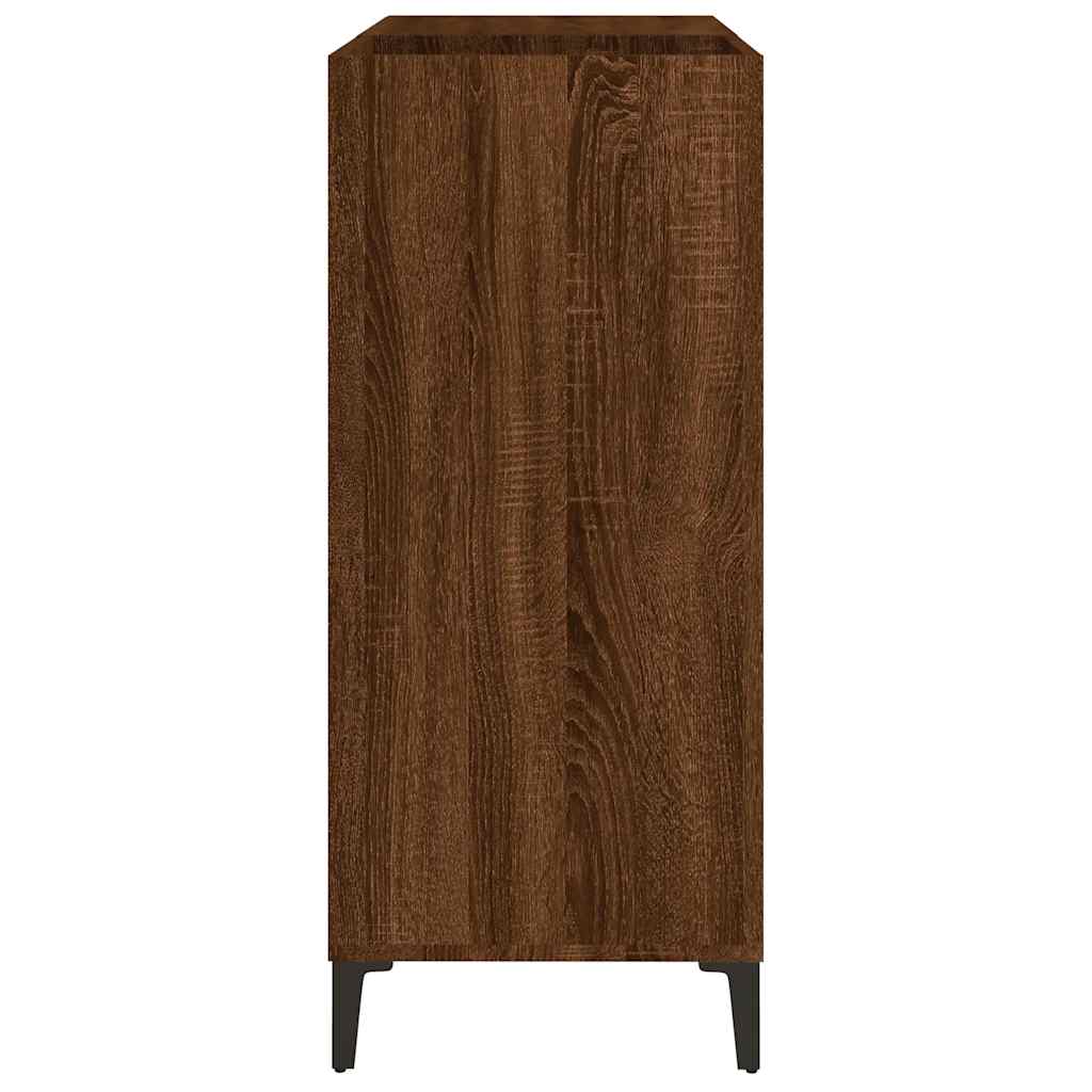 barna tölgy színű szerelt fa hanglemezszekrény 84,5x38x89 cm