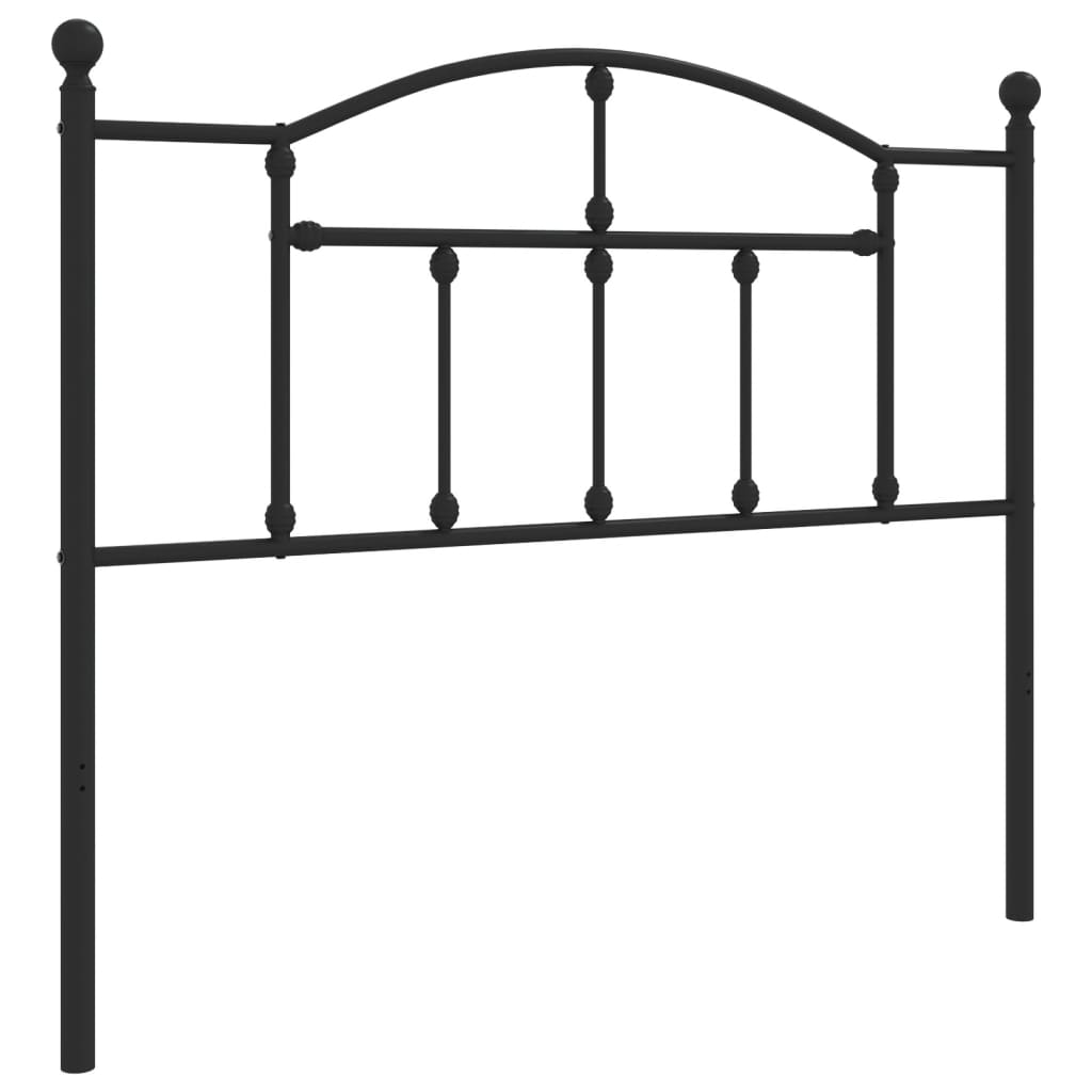 fekete fém csere fejtámla 107 cm