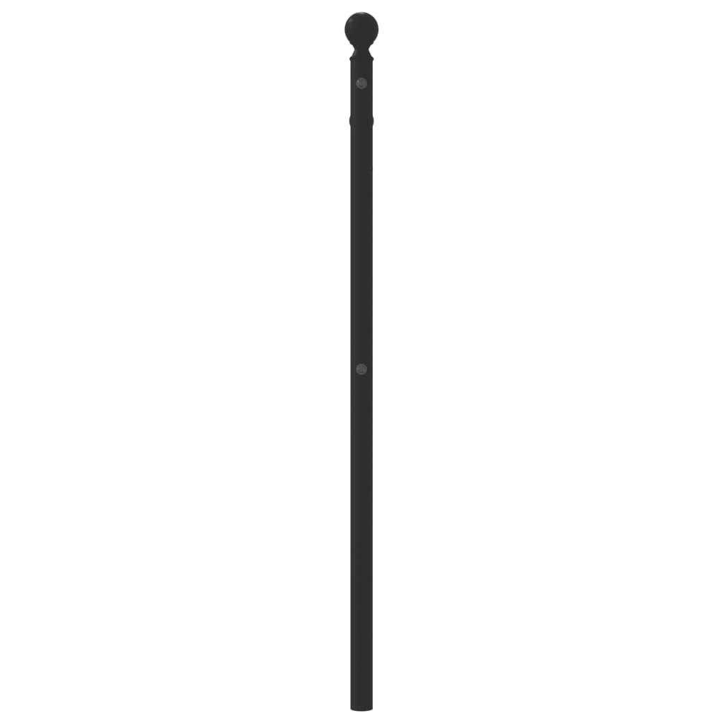 fekete fém csere fejtámla 107 cm
