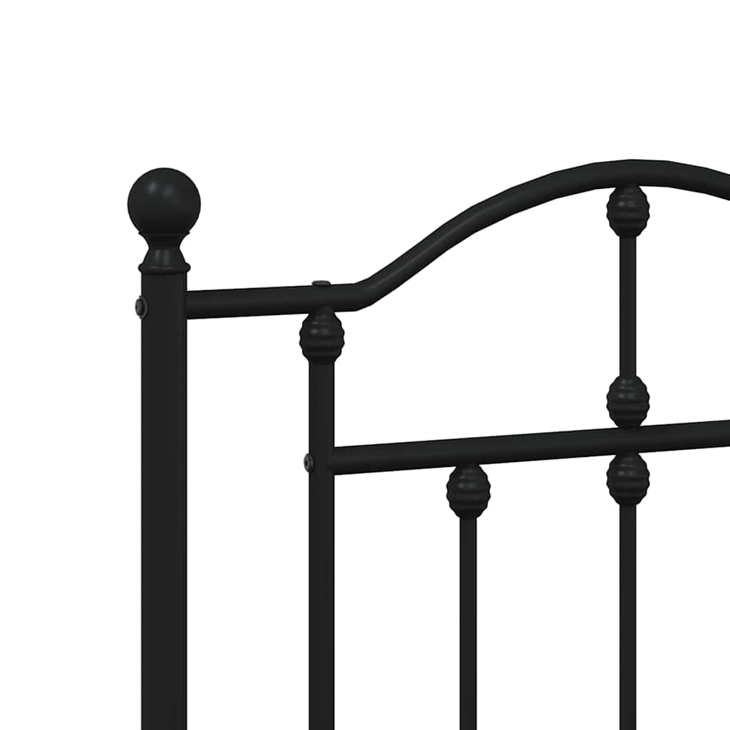 fekete fém csere fejtámla 200 cm