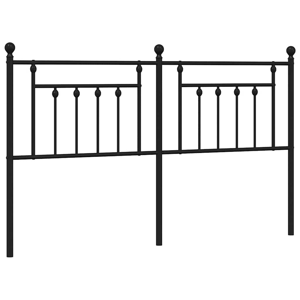 fekete fém csere fejtámla 160 cm