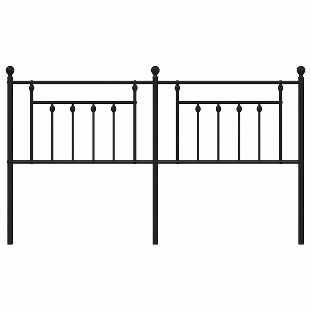 fekete fém csere fejtámla 160 cm