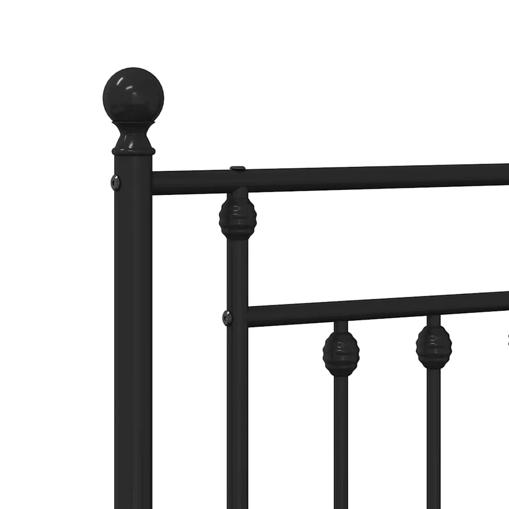 fekete fém csere fejtámla 160 cm