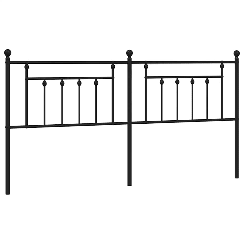 fekete fém csere fejtámla 193 cm