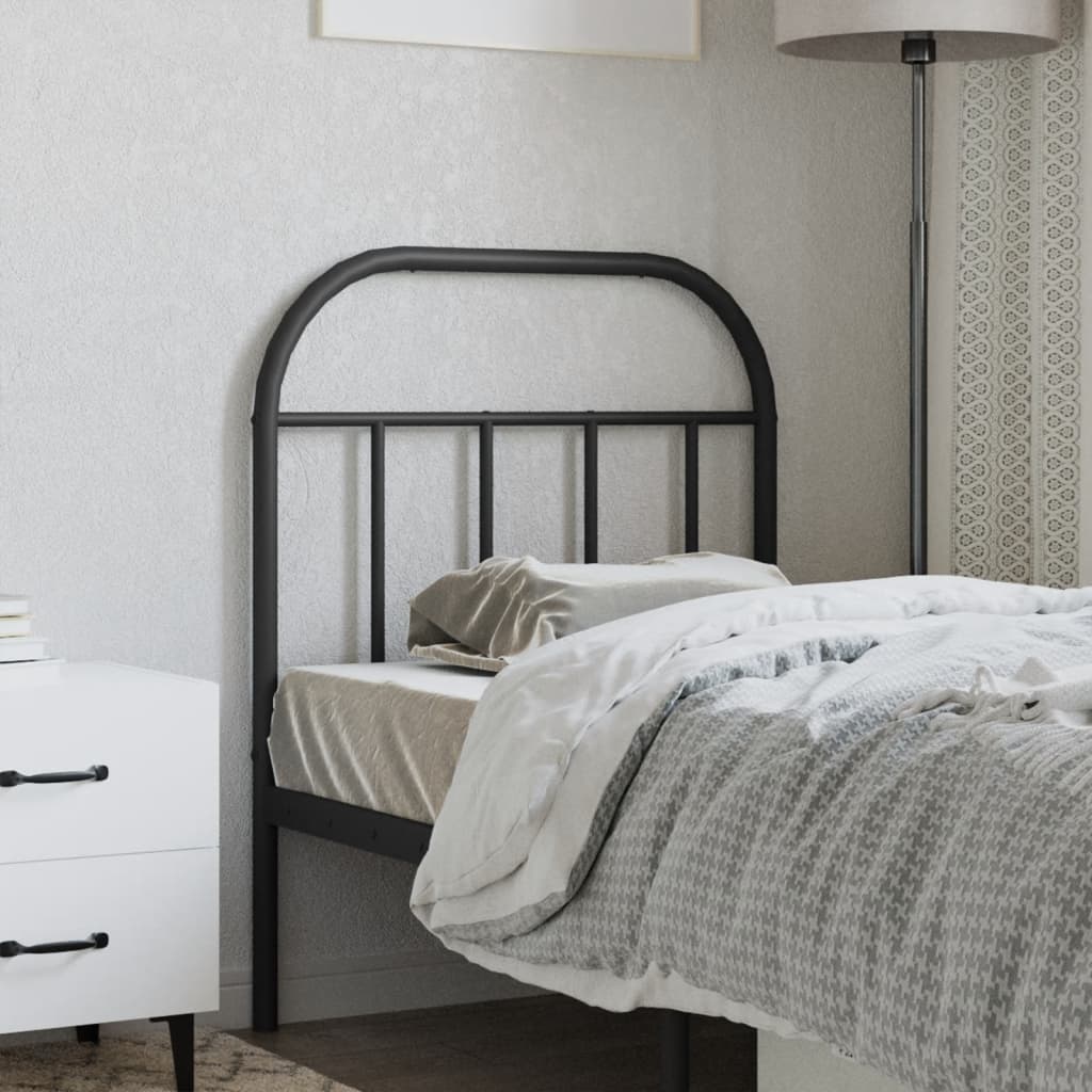 fekete fém csere fejtámla 75 cm