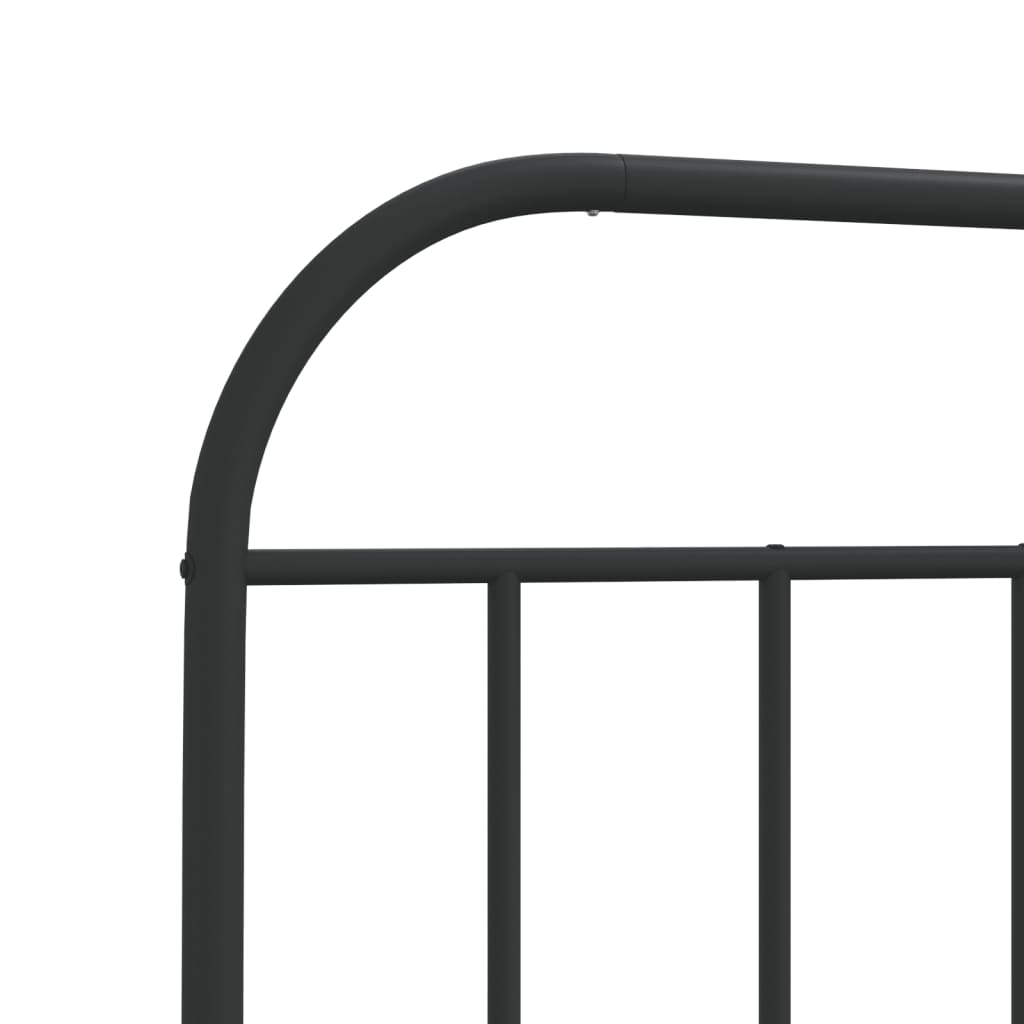 fekete fém csere fejtámla 75 cm