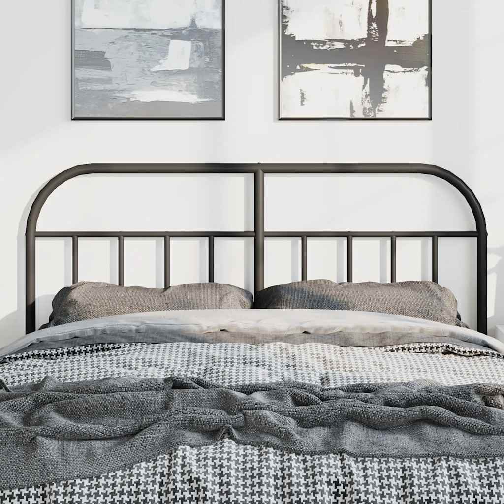fekete fém csere fejtámla 150 cm