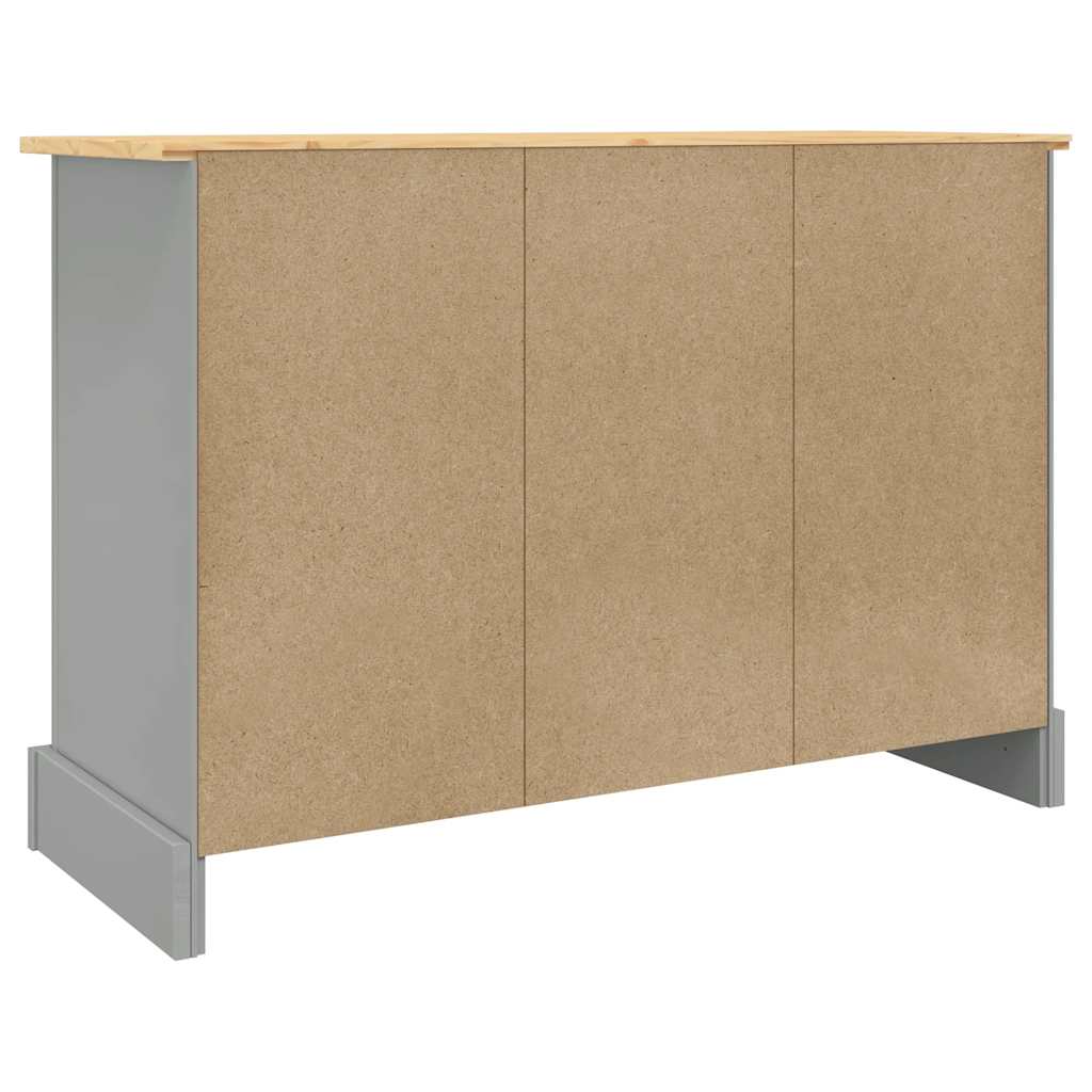 Corona szürke tömör mexikói fenyő tálalószekrény 112x43x78 cm