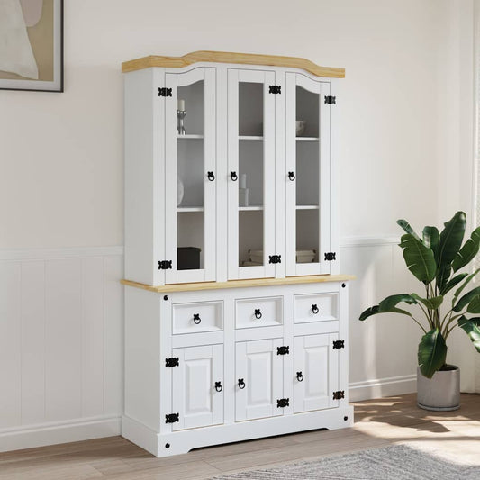 Corona fehér tömör mexikói fenyő magasszekrény 112x43x196 cm