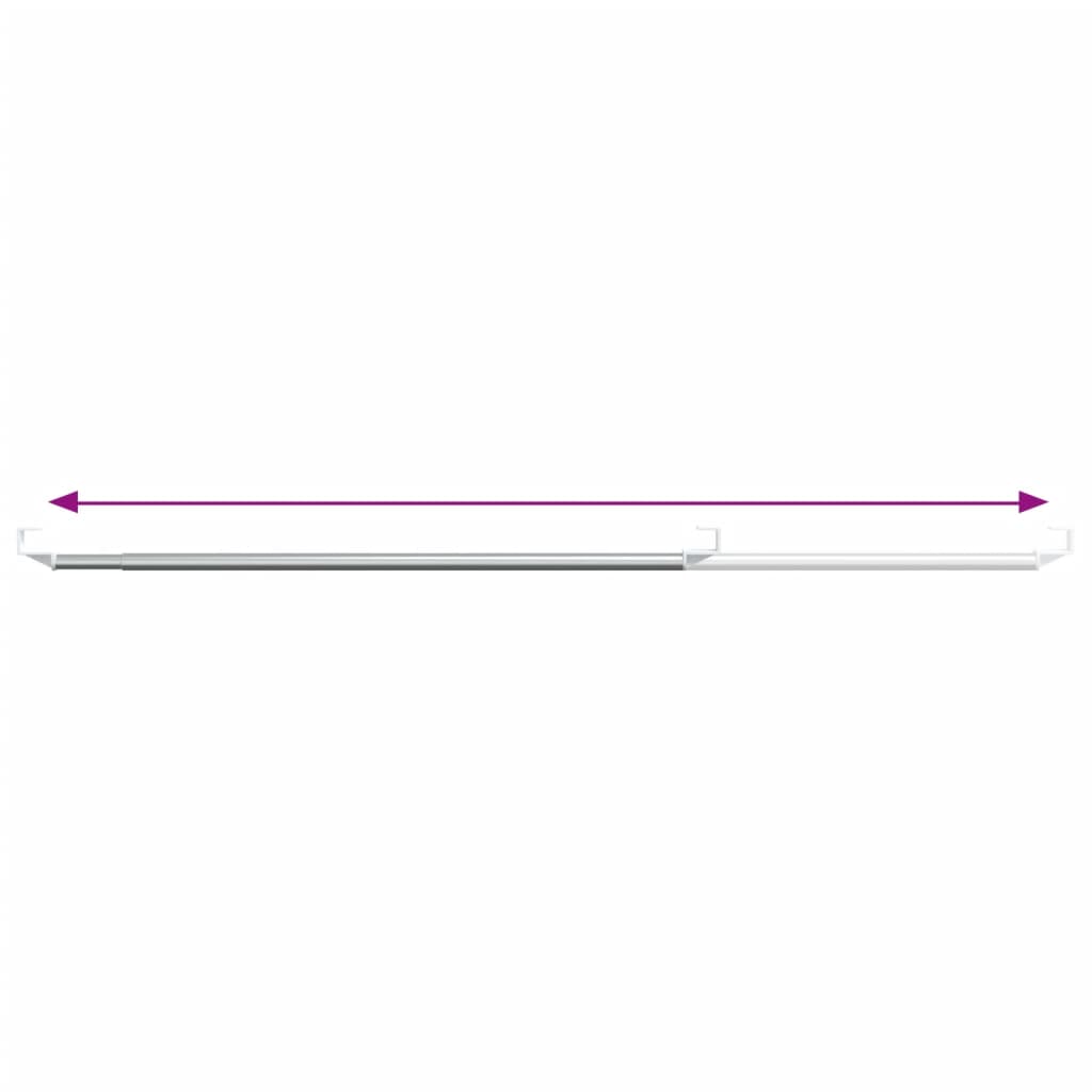 2 db fehér és ezüst alumínium függönytartó 40-60 cm