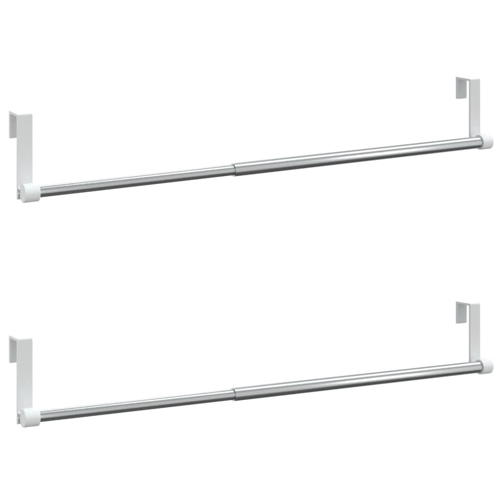 2 db fehér és ezüst alumínium függönytartó 40-60 cm