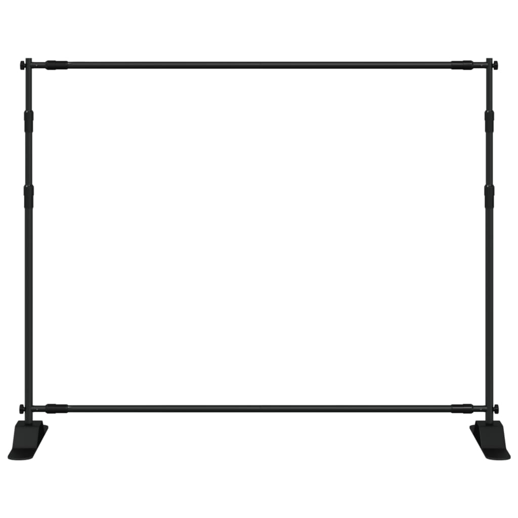 fekete acél háttérállvány 254x243 cm