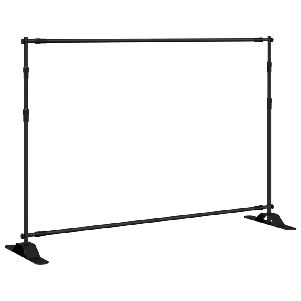 fekete acél háttérállvány 305x243 cm