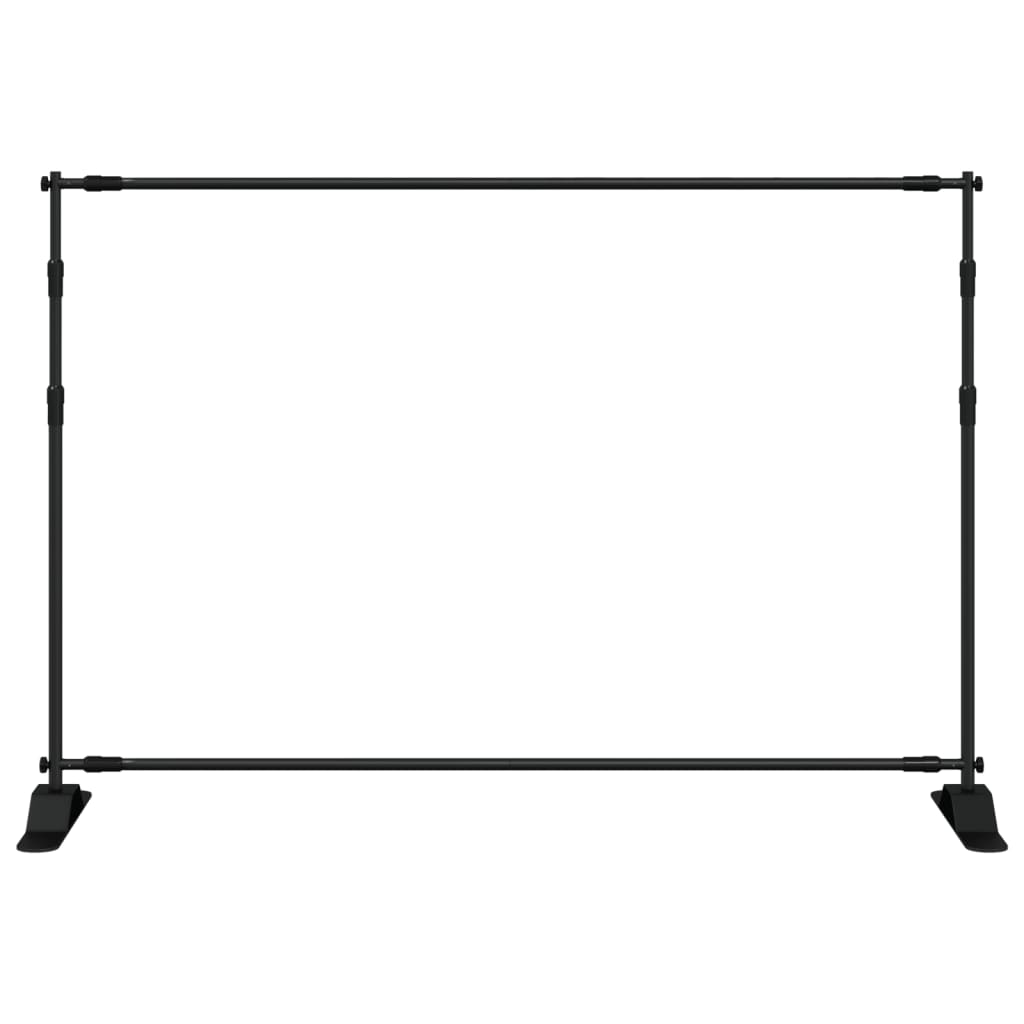 fekete acél háttérállvány 305x243 cm