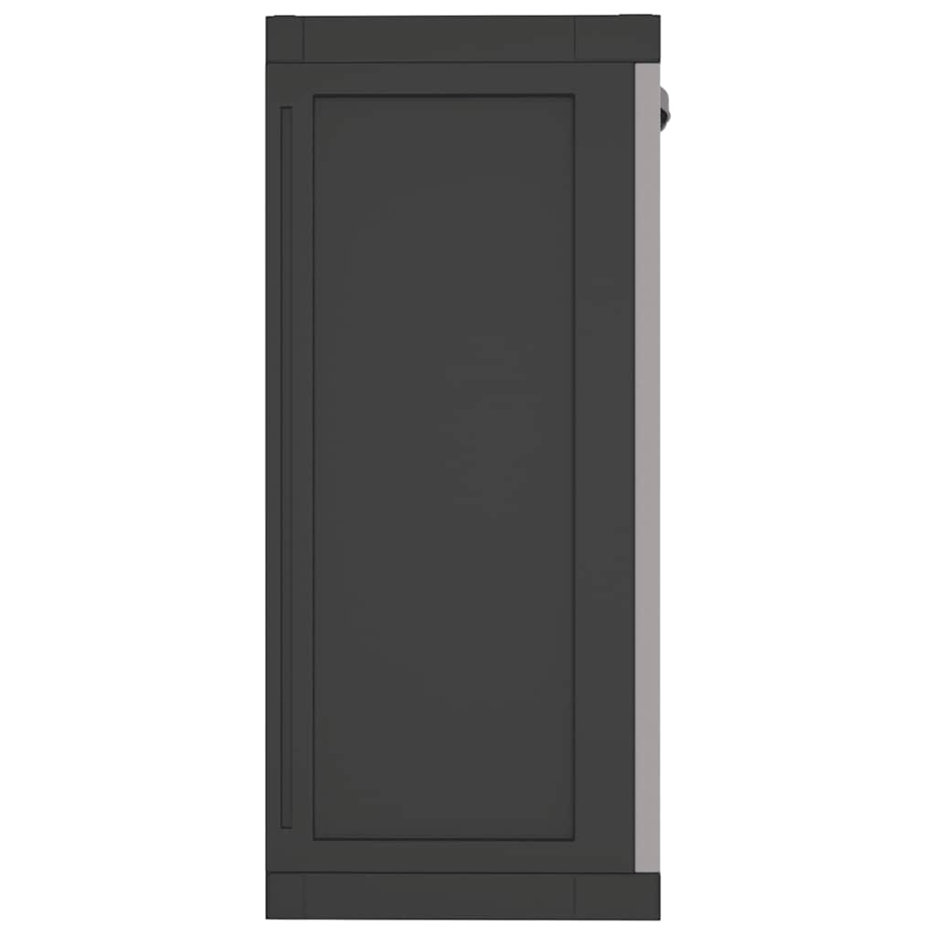 szürke és fekete PP kültéri tárolószekrény 65 x 37 x 85 cm