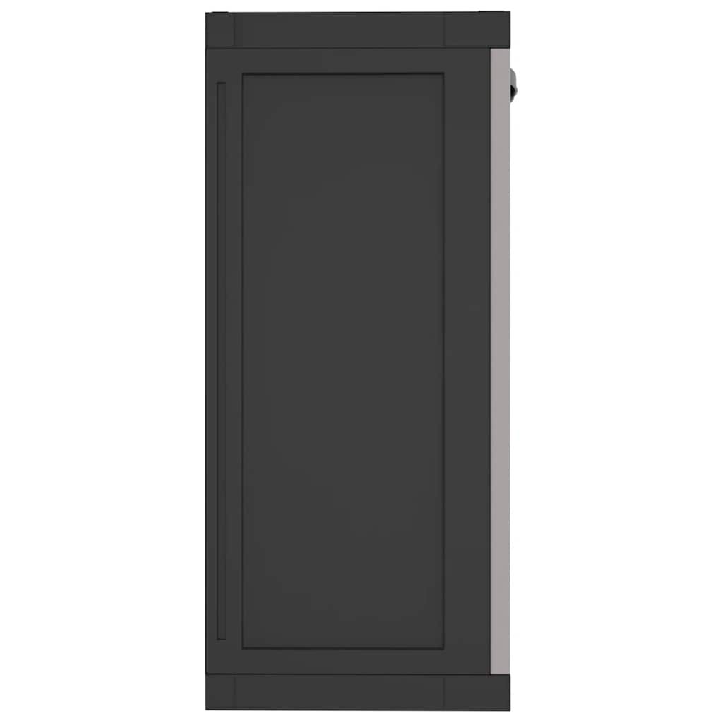 szürke és fekete PP kültéri tárolószekrény 97 x 37 x 85 cm
