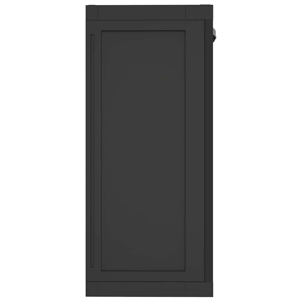 fekete PP kültéri tárolószekrény 65 x 37 x 85 cm