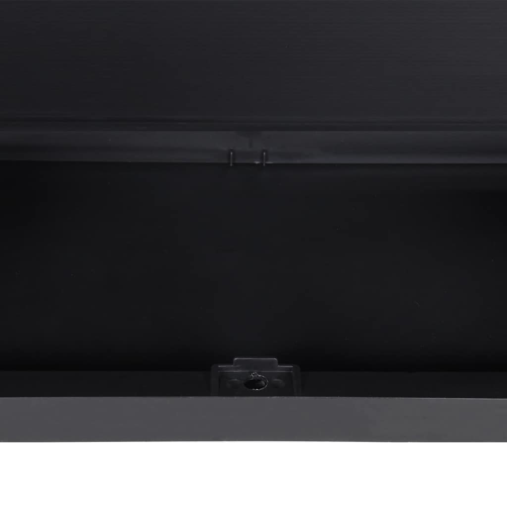 fekete PP kültéri tárolószekrény 65 x 37 x 165 cm