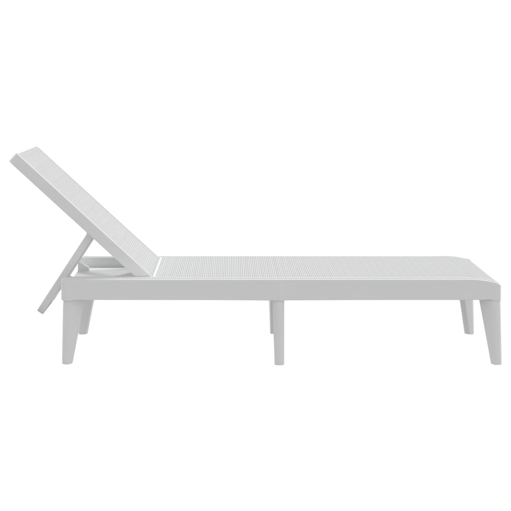 fehér PP napozóágy 186 x 60 x 29 cm