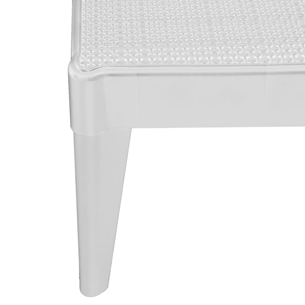 fehér PP napozóágy 186 x 60 x 29 cm