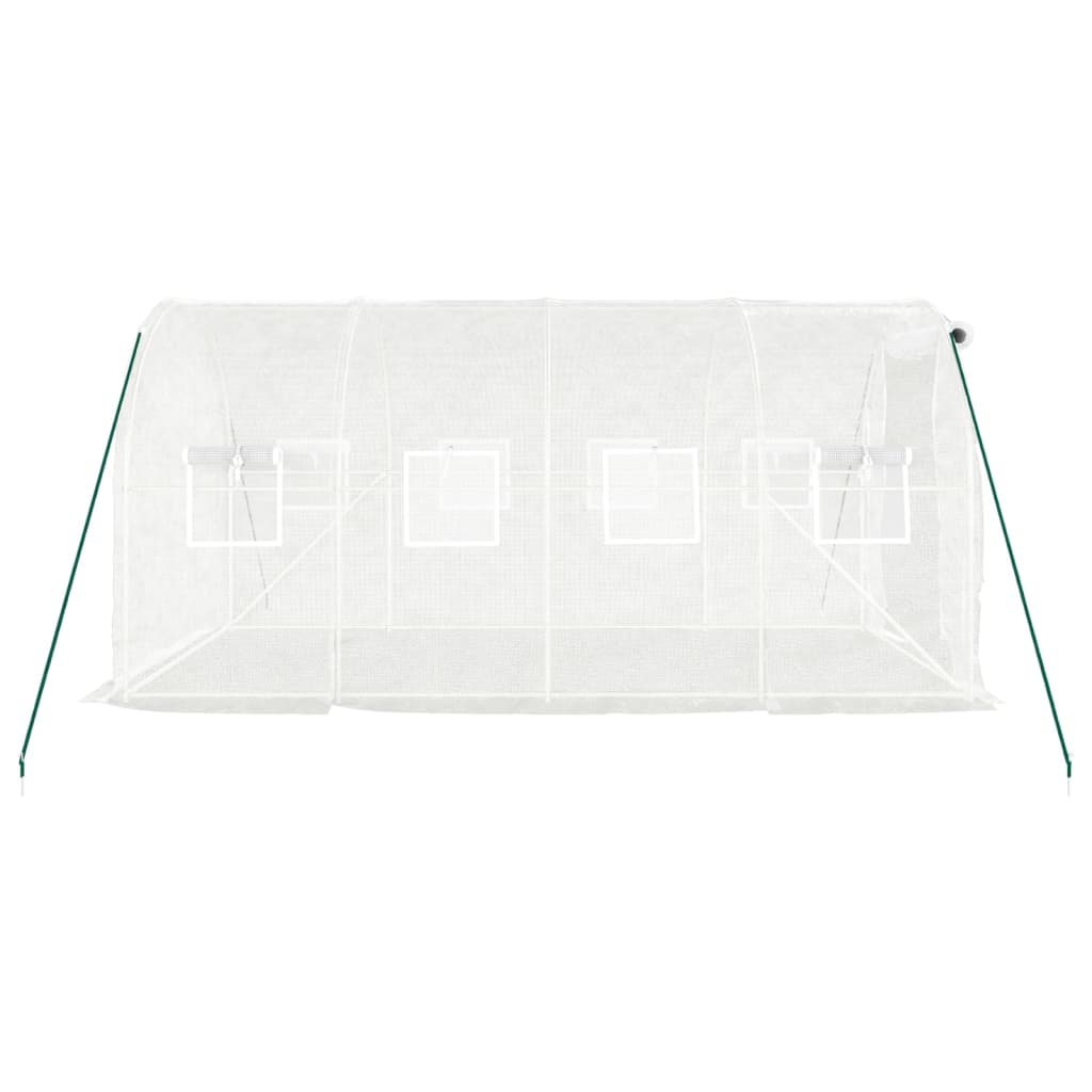 fehér acélvázas melegház 8 m² 4 x 2 x 2 m