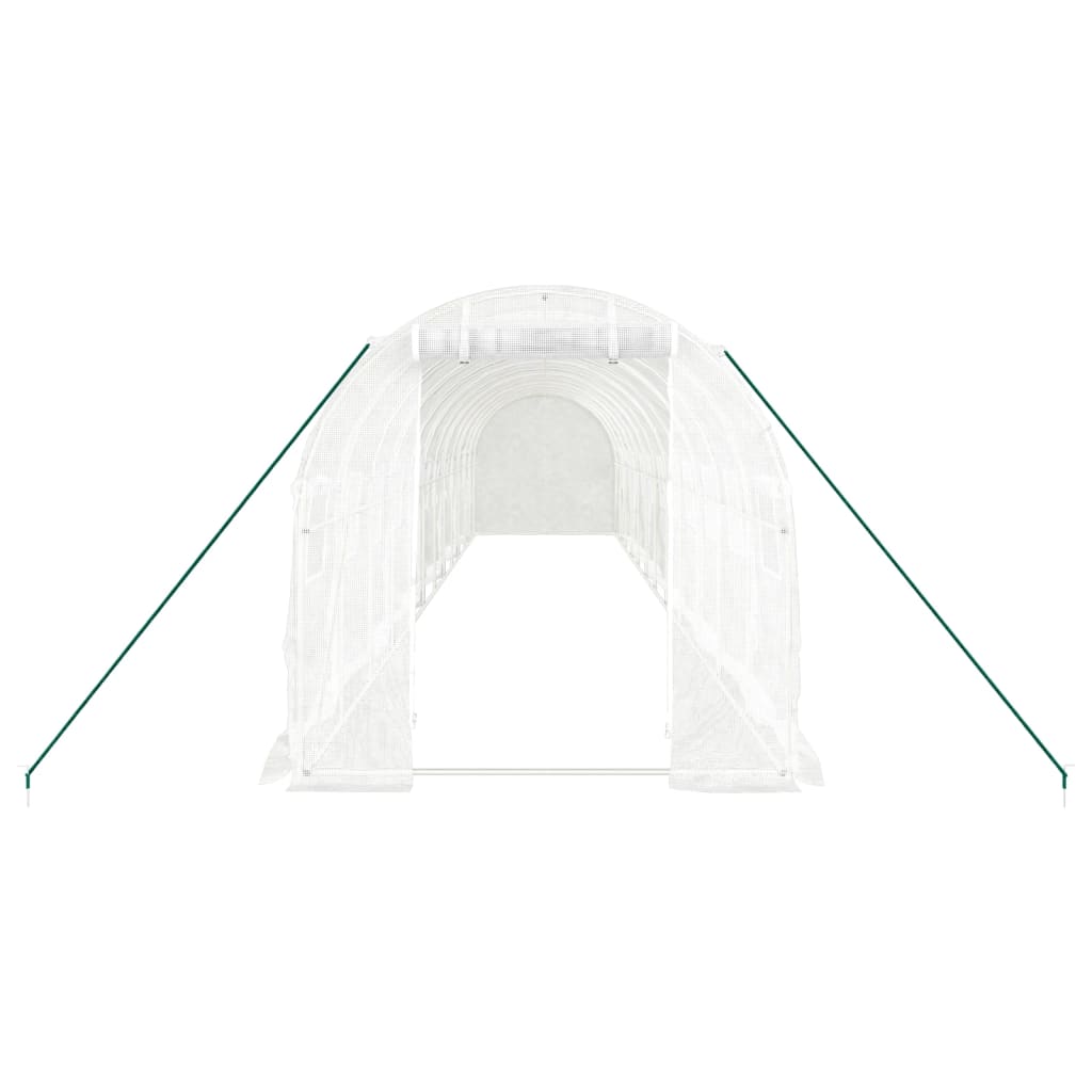 fehér acélvázas melegház 24 m² 12x2x2 m