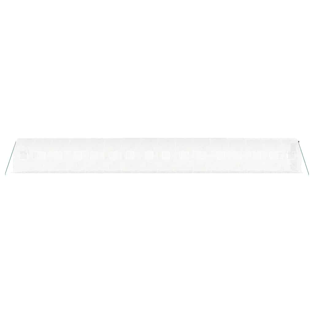 fehér acélvázas melegház 32 m² 16 x 2 x 2 m