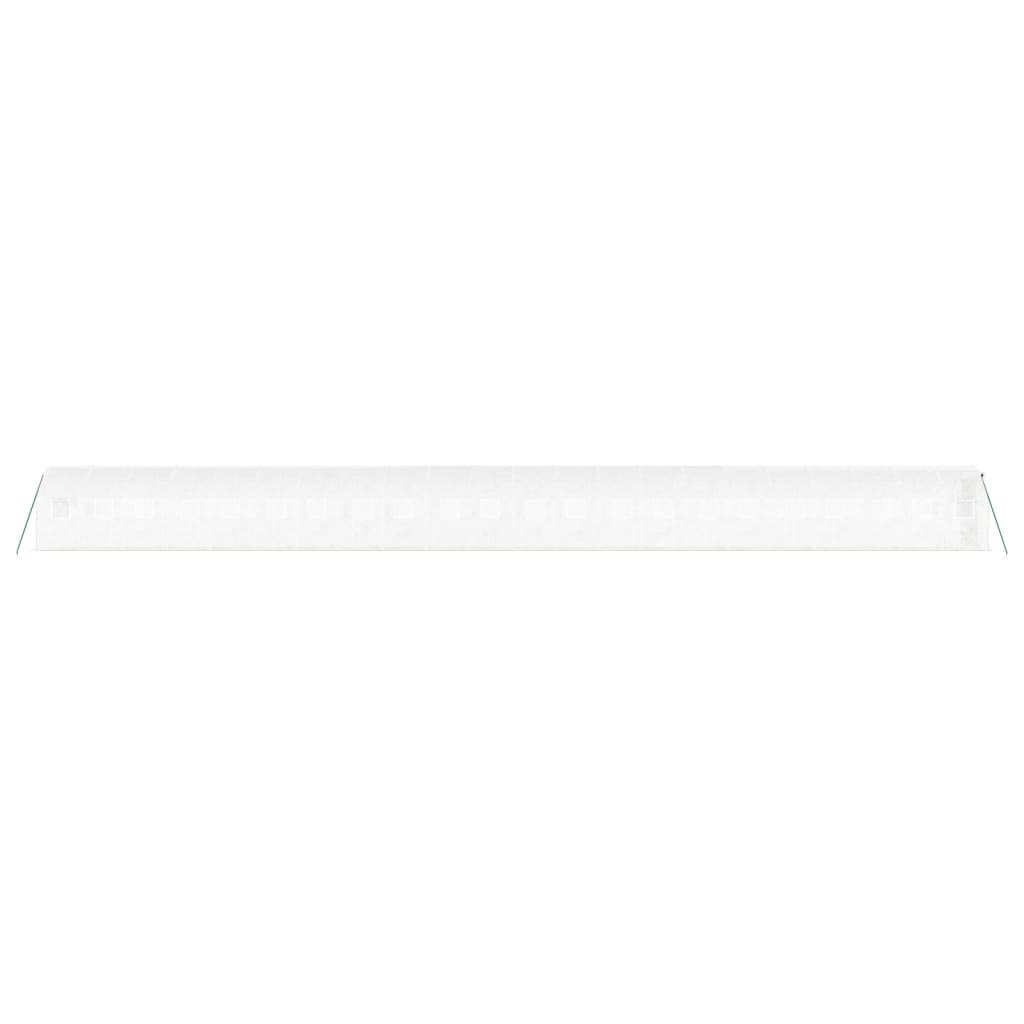 fehér acélvázas melegház 44 m² 22x2x2 m