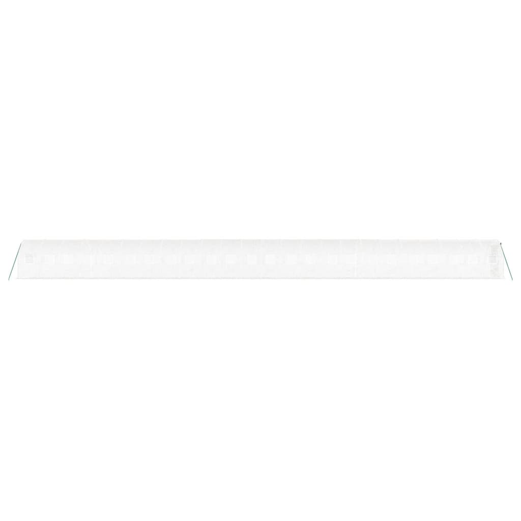 fehér acélvázas melegház 48 m² 24 x 2 x 2 m
