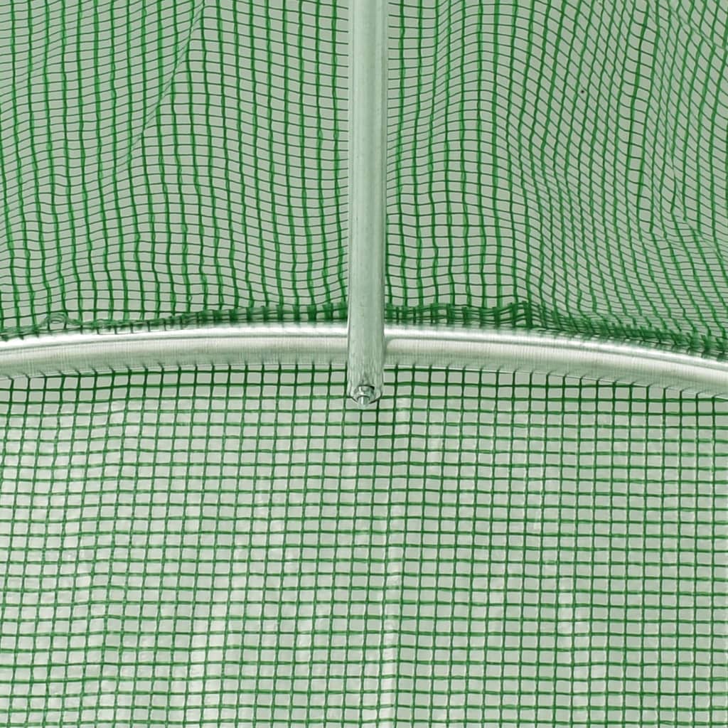 zöld acélvázas melegház 60 m² 20 x 3 x 2 m
