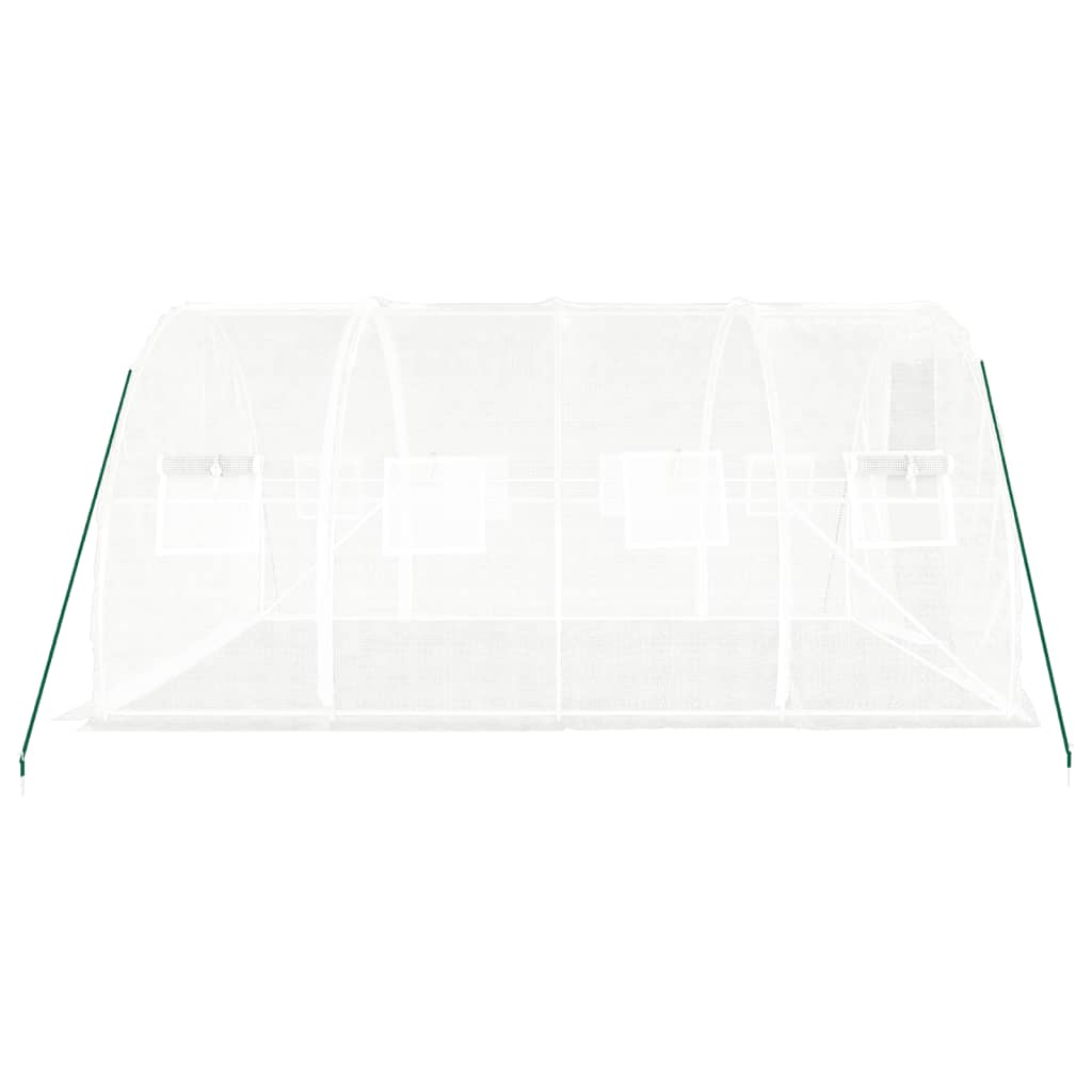 fehér üvegház acélvázzal 12 m² 4x3x2 m