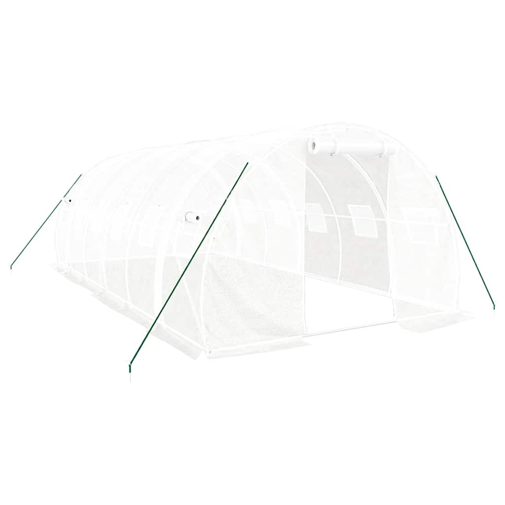fehér acélvázas melegház 18 m² 6 x 3 x 2 m