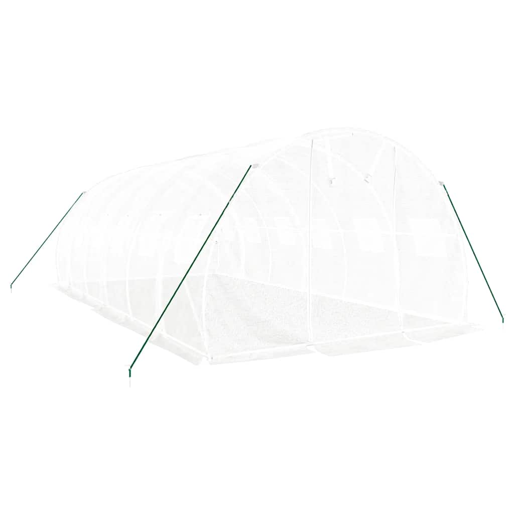 fehér acélvázas melegház 18 m² 6 x 3 x 2 m