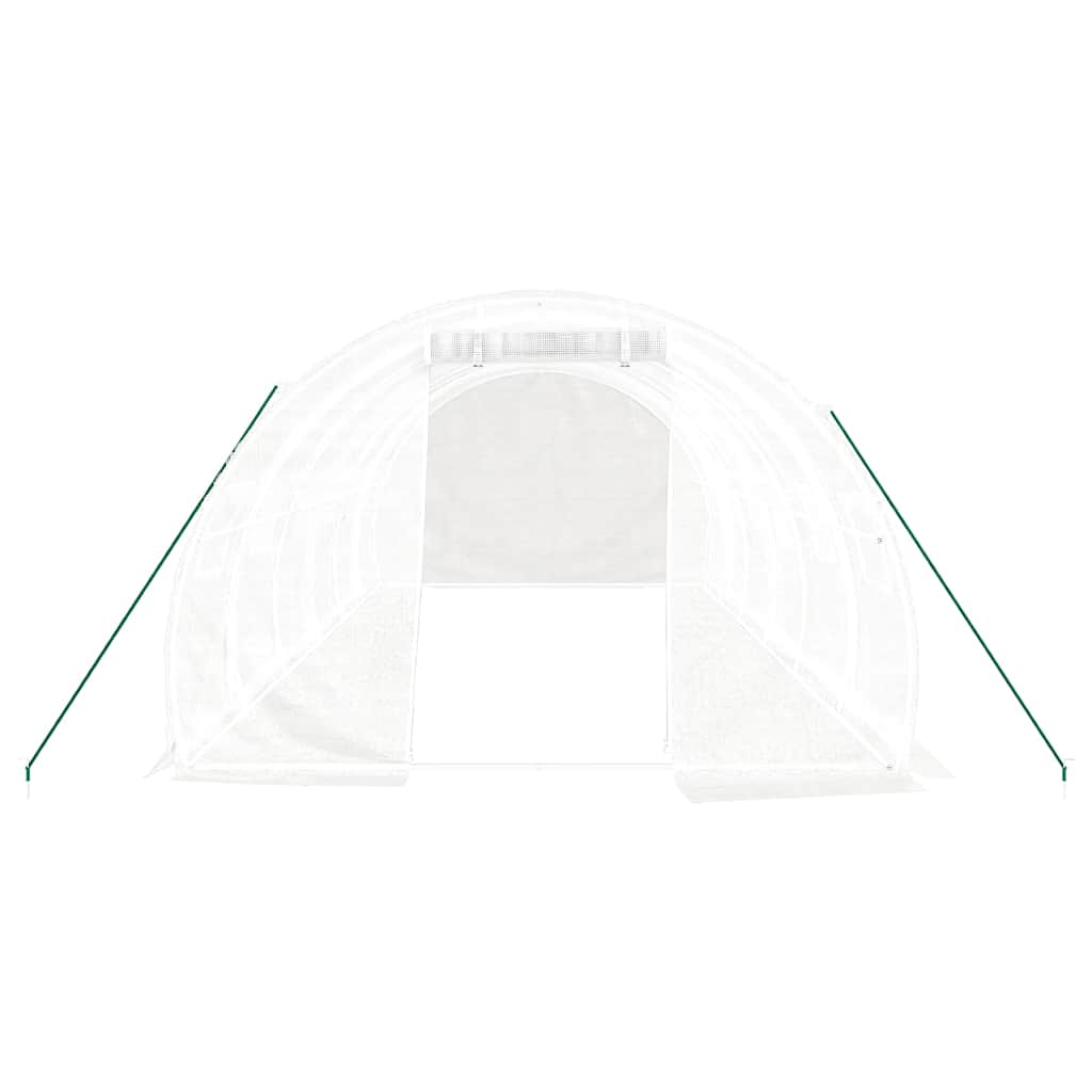 fehér acélvázas melegház 18 m² 6 x 3 x 2 m