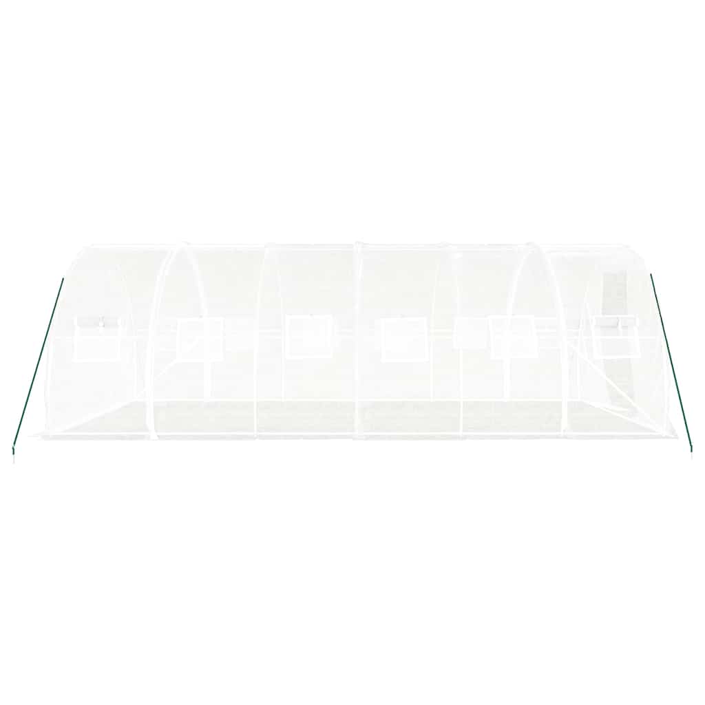 fehér acélvázas melegház 18 m² 6 x 3 x 2 m