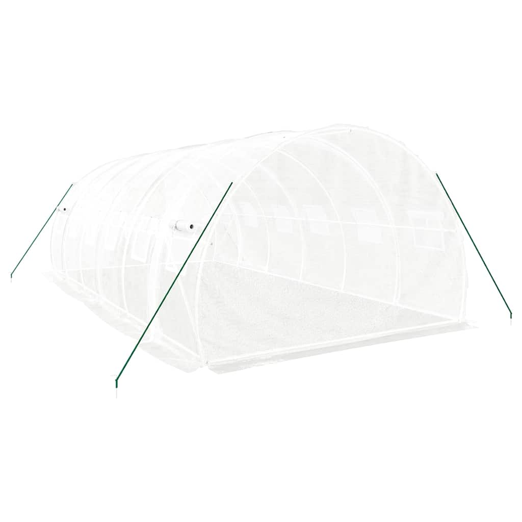fehér acélvázas melegház 18 m² 6 x 3 x 2 m