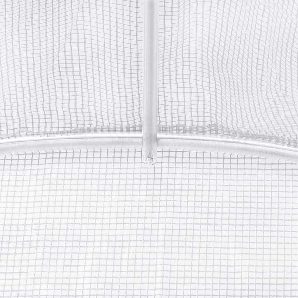fehér acélvázas melegház 18 m² 6 x 3 x 2 m