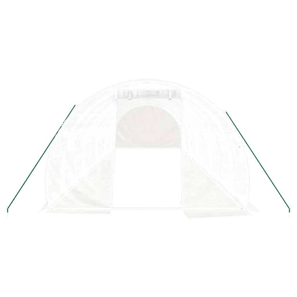 fehér acélvázas melegház 30 m² 10x3x2 m