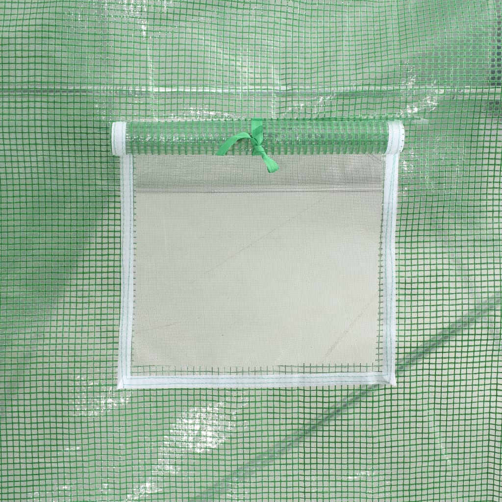 zöld acélvázas melegház 120 m² 24 x 5 x 2,3 m