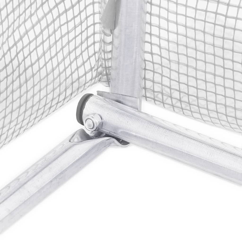 fehér acélvázas melegház 50 m² 10 x 5 x 2,3 m
