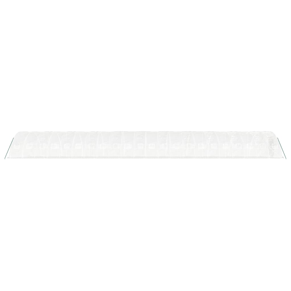 fehér acélvázas melegház 110 m² 22 x 5 x 2,3 m