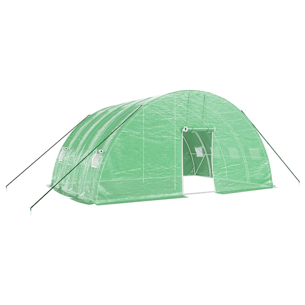 zöld üvegház acélvázzal 24 m² 6x4x2,85 m