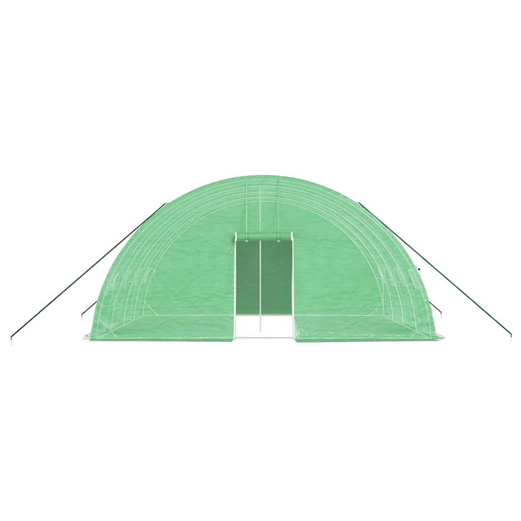 zöld üvegház acélvázzal 24 m² 6x4x2,85 m
