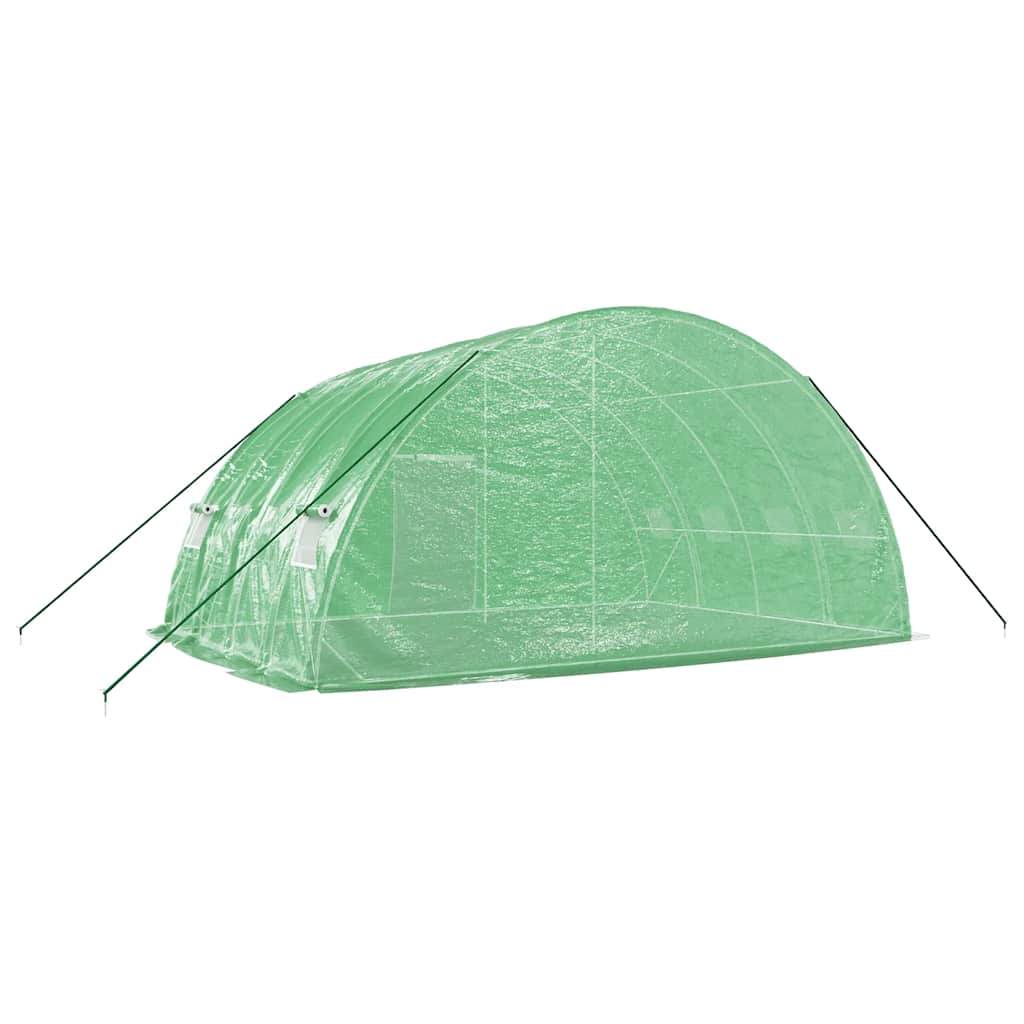 zöld üvegház acélvázzal 24 m² 6x4x2,85 m