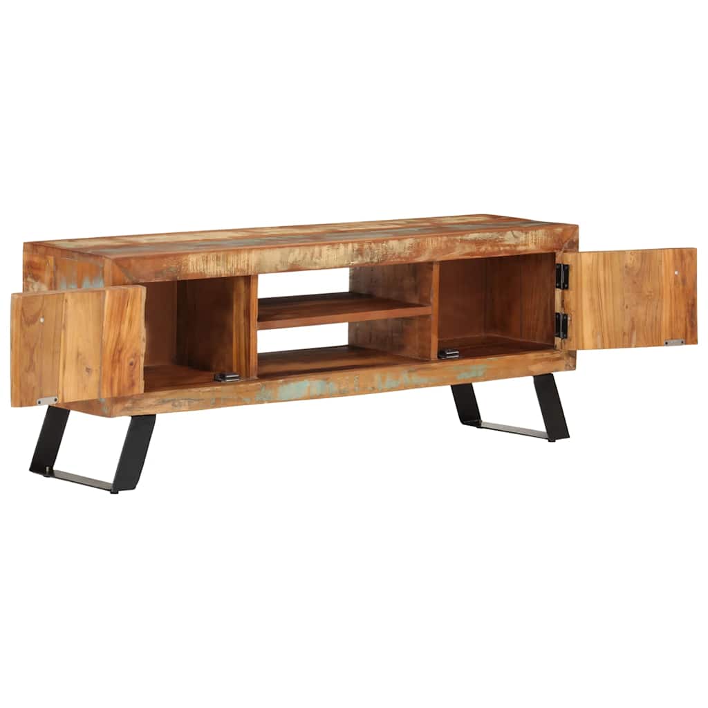 tömör újrahasznosított fa TV-szekrény 112 x 30 x 45 cm