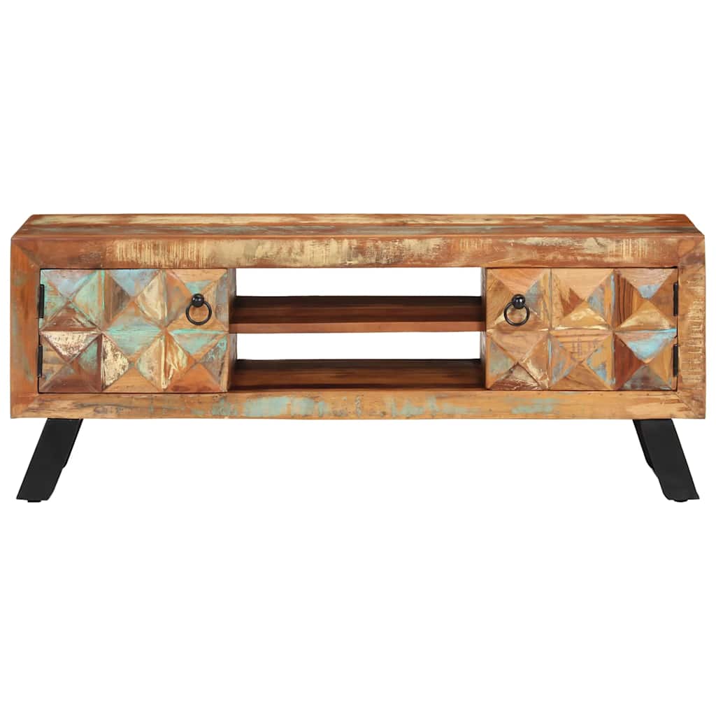 tömör újrahasznosított fa TV-szekrény 112 x 30 x 45 cm