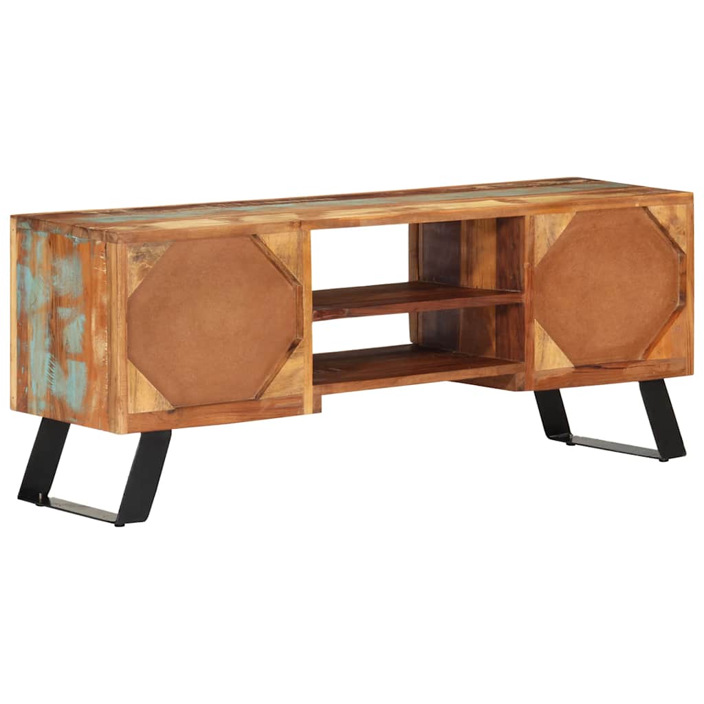 tömör újrahasznosított fa TV-szekrény 112 x 30 x 45 cm