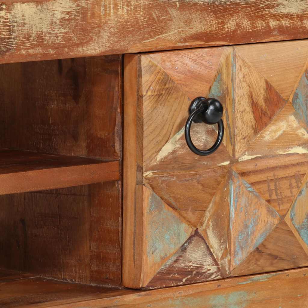 tömör újrahasznosított fa TV-szekrény 112 x 30 x 45 cm