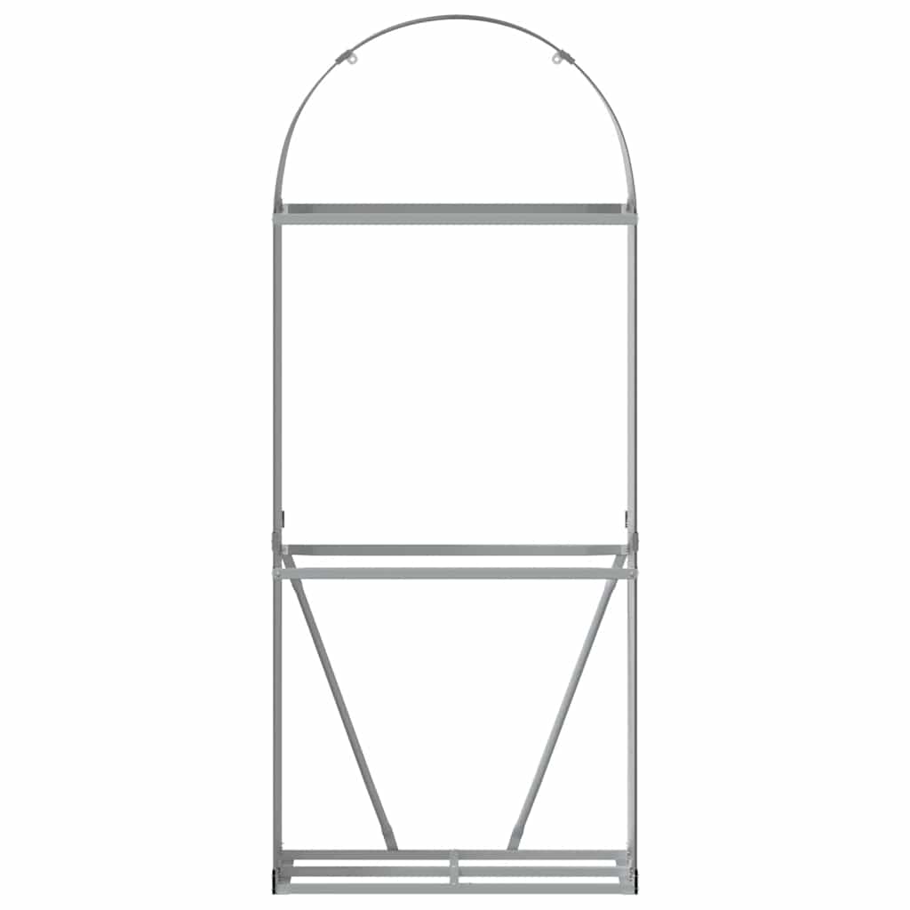antracit színű horganyzott acél fatörzstartó 80 x 45 x 190 cm