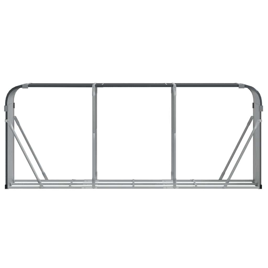 antracit színű horganyzott acél fatörzstartó 234 x 45 x 100 cm